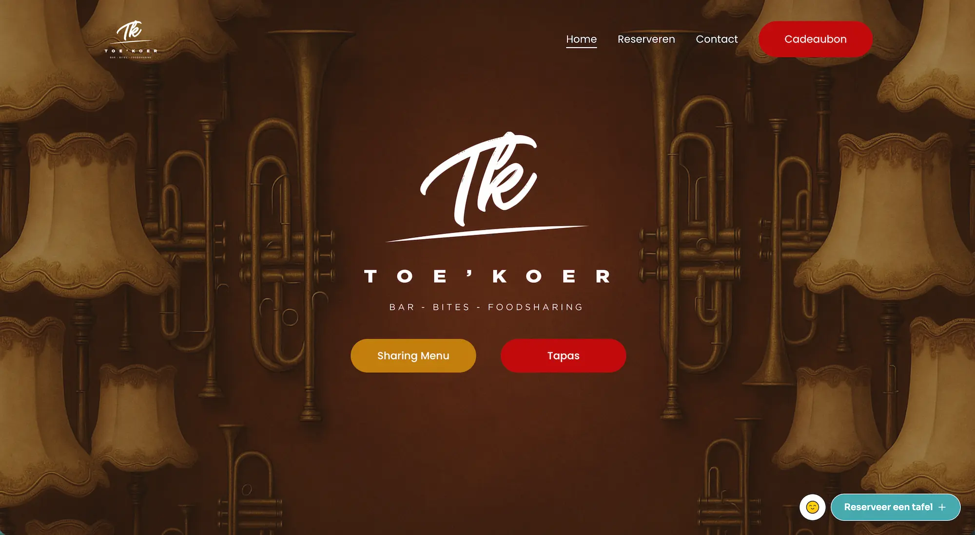 Restaurant Toekoer website